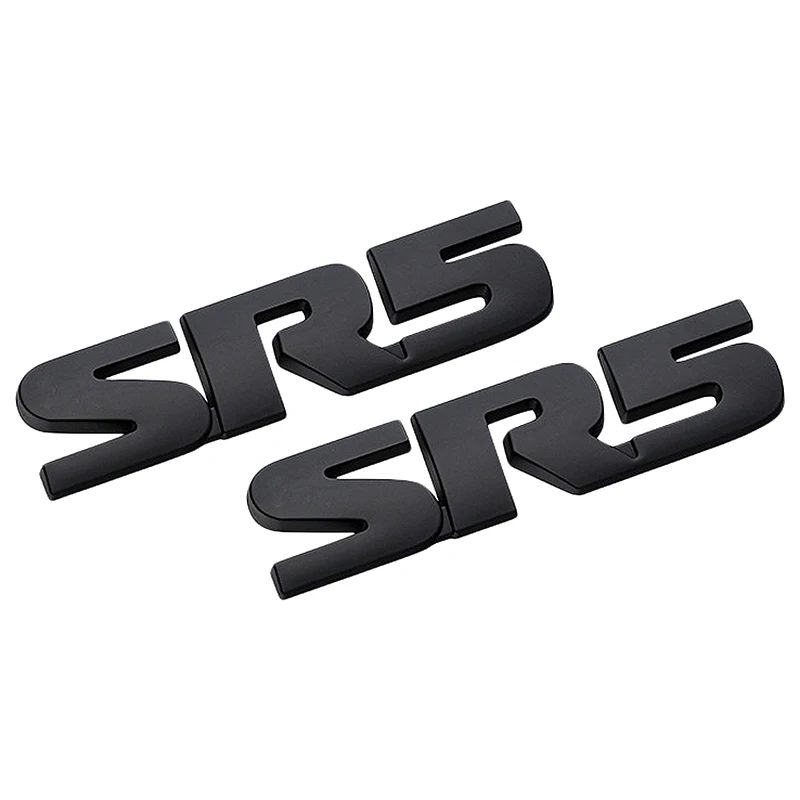 

SR5 Emblem V6 SR5 Trunk Back Decal Metal Sticker Badge for Toyota Tacoma (Black - 2Pcs)