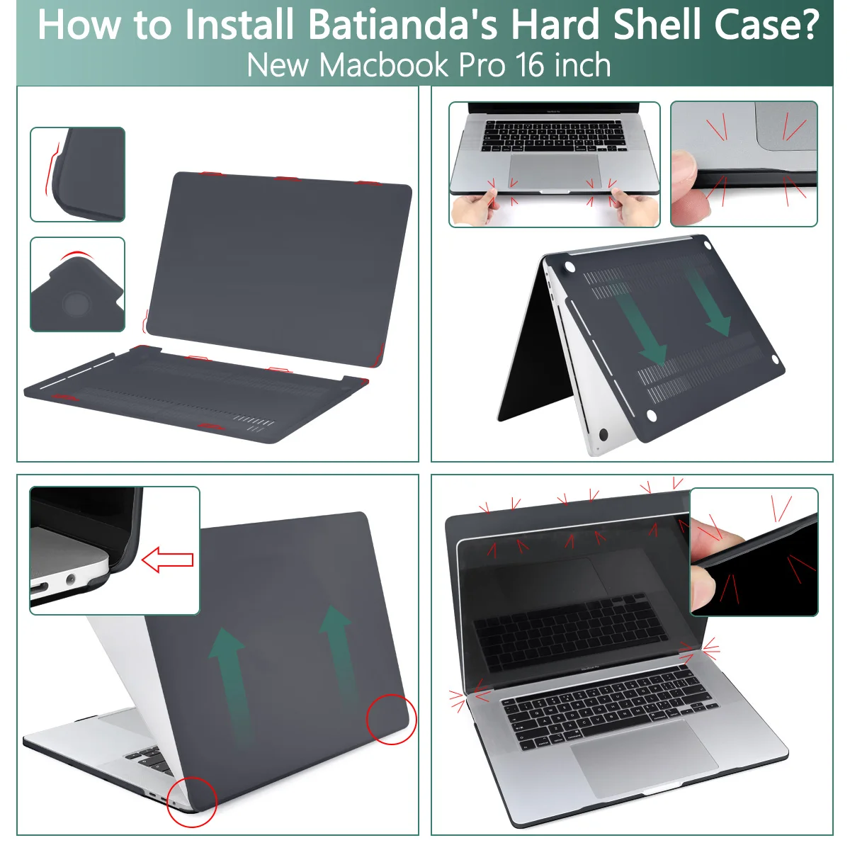 Новый чехол для ноутбука цвета Midnight Green для Macbook Air 13 2018 2019 Pro Retina 13 15 Touch bar модели A2159 A1989 A1932.