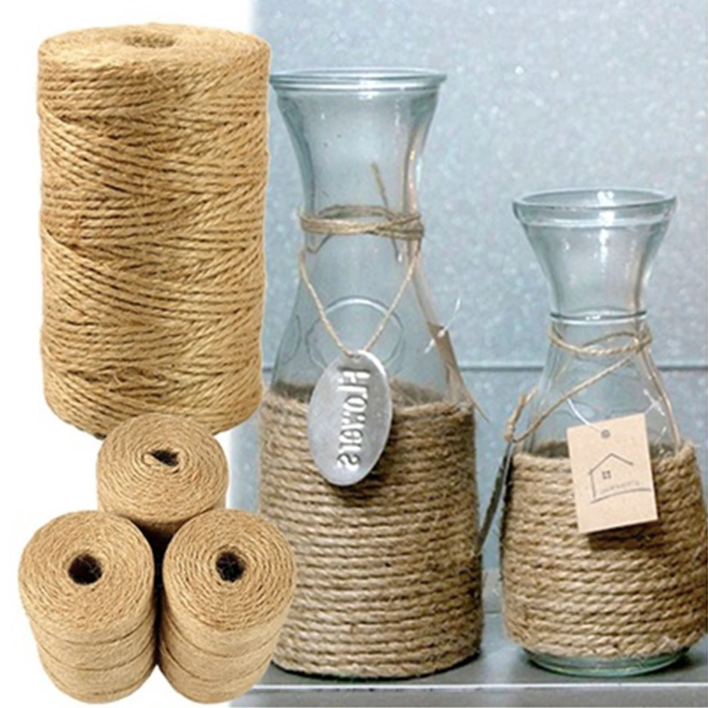 100M/Roll DIY Craft Natural Durable Best Arts Rope For Gardening Applications Jute Strings Lights Twine | Дом и сад