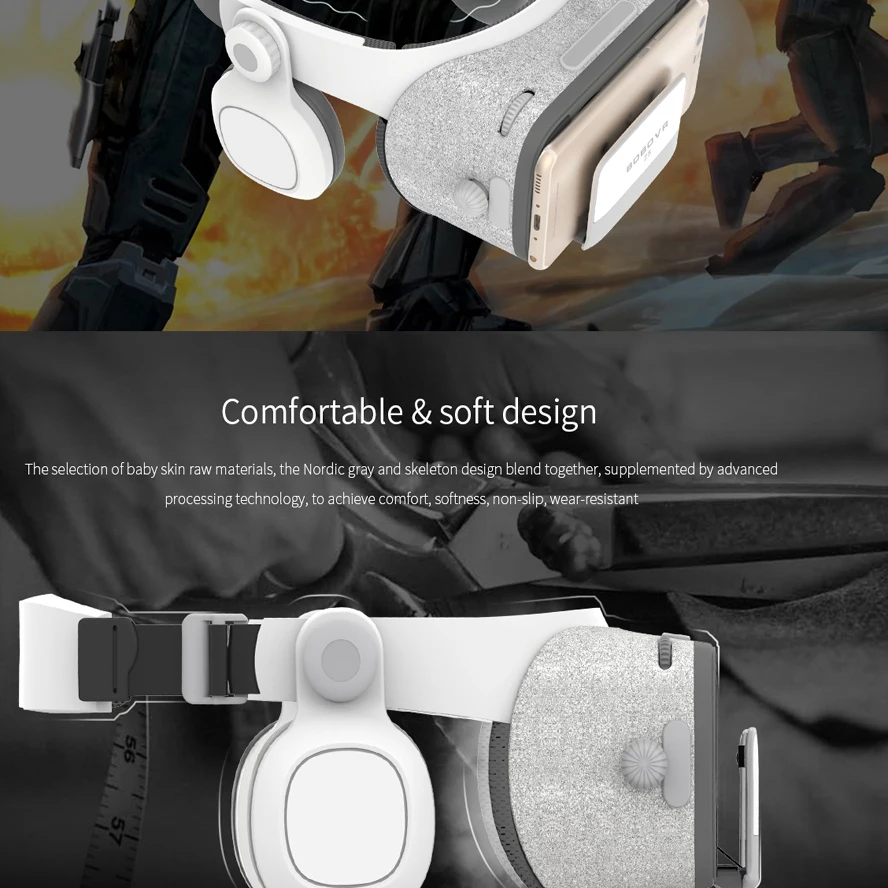Тканевая bluetooth-гарнитура встроенный VR шлем 3D очки виртуальной реальности беспроводное подключение портативный мини складной широкий просмотр