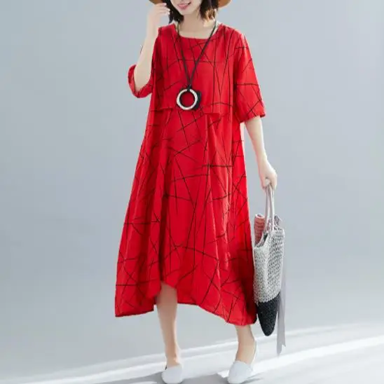 Женское длинное платье 2020 Макси летнее шифоновое с винтажным принтом свободные