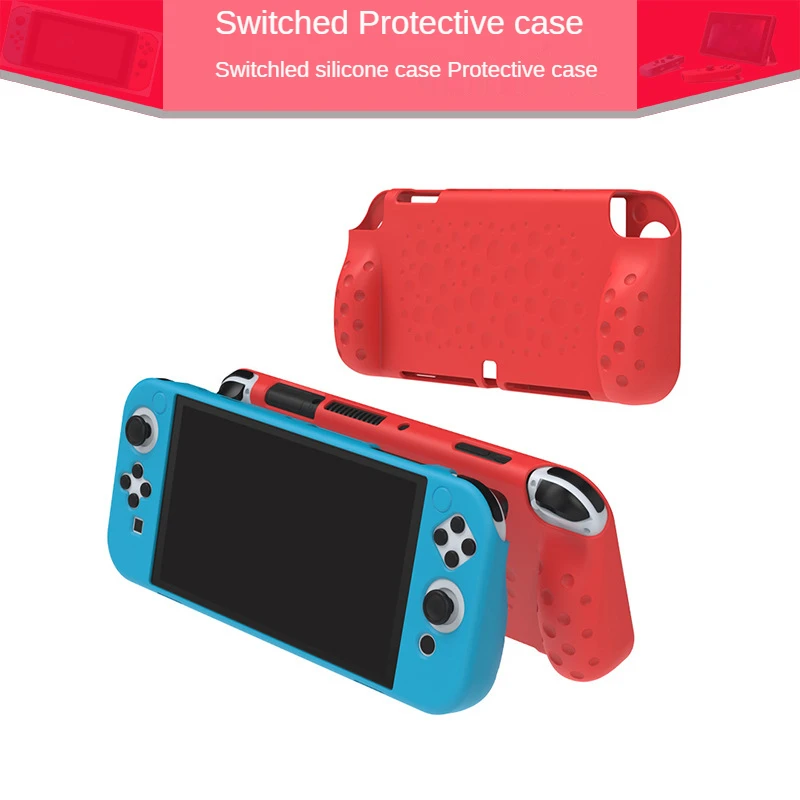 

Защитный чехол Mooroer для Nintendo Switch OLED силиконовый нескользящий и противоударный защитный чехол с рукояткой