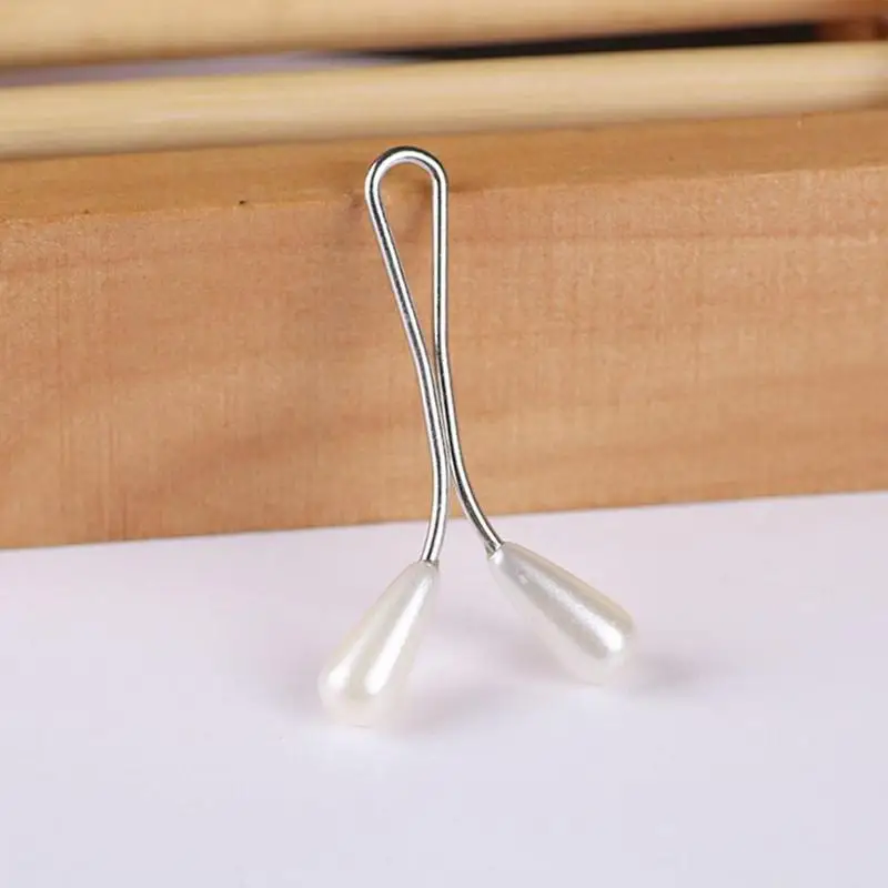 12 шт. зажим для шарфа Женский хиджаб с жемчужинами плоская Шпилька Дамский