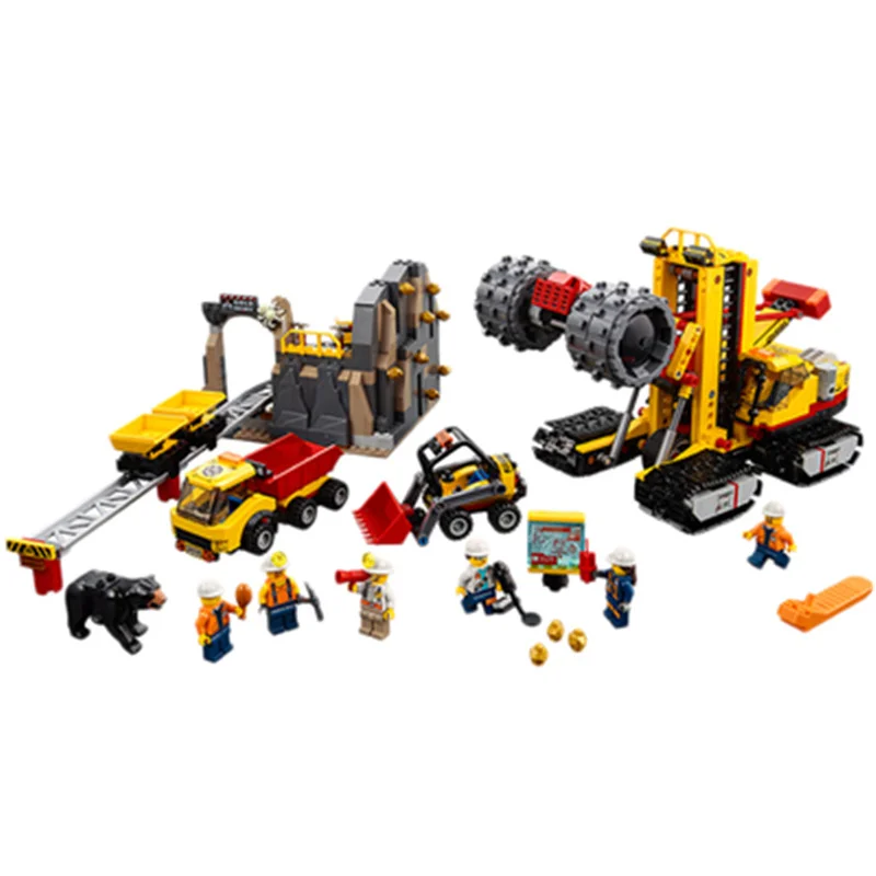 Bloques de construcci&oacute;n para ni&ntilde;os, experto en miner&iacute;a para armar juguete de ladrillos, serie City Expert, ideal para regalo, c&oacute;digo 919, compatible con 10876, 60188 piezas-0