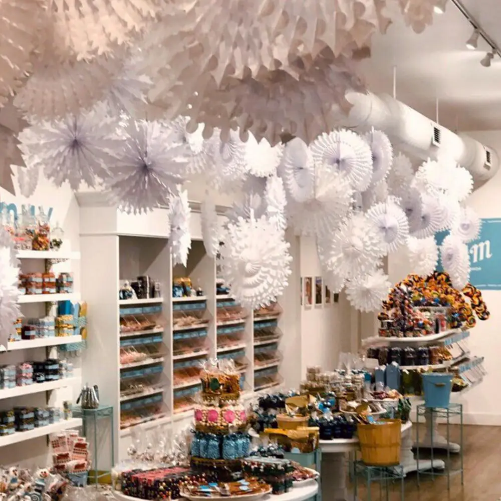 Свадебное украшение белая салфетка снежинка веер на новый год Рождество