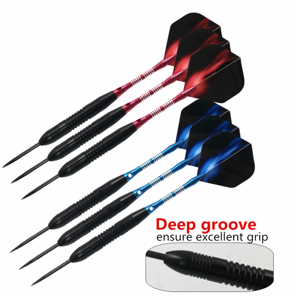 

1 Set 21g Professional Darts Deep Groove Rod Pin-type Darts Portable Needle Tipped Darts Flights Darts For Sports Events