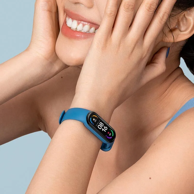 Умный Браслет Xiaomi Mi Band 6 водонепроницаемый фитнес-трекер с кислородом в крови 5