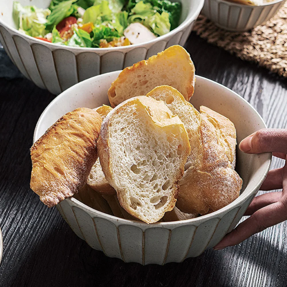 

1pc Large Noodle Bowl Ceramic Ramen Bowl Home Kitchen Salad Bowl Soup Bowl