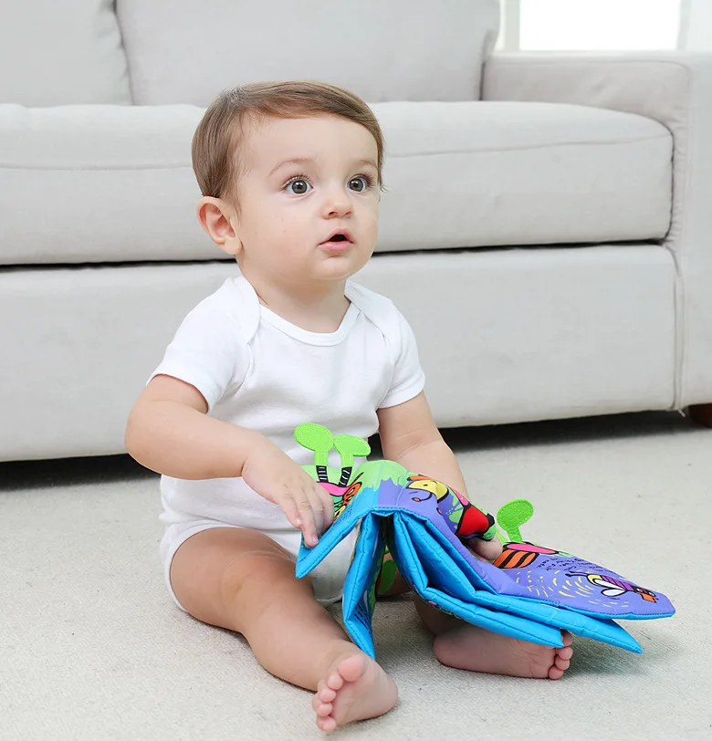 Детская игрушка для раннего обучения Экологичная тканевая книга милый