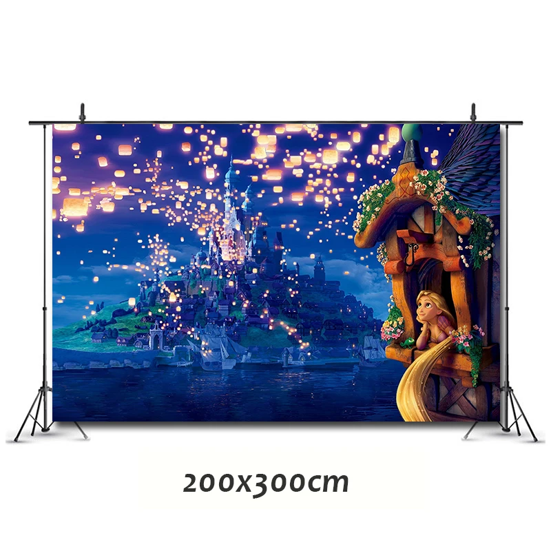 Спутанные украшения для дня рождения игра Рапунцель тема поставляет баннерные