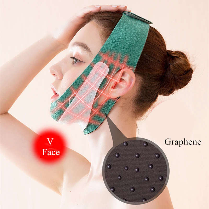 3 Colors Graphene Facial Slimming Bandage V Shaper Face Double Chin Reduce Relaxation Up Belt Shape Lift Band Skin Care Tools |