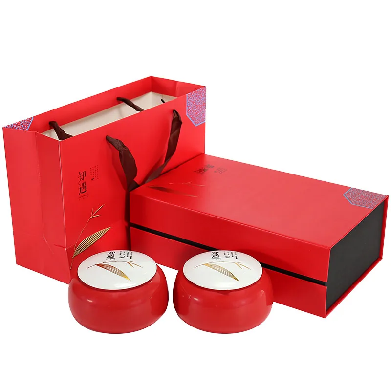 

Tea gift box empty box box high-grade tea can ceramic sealed can tea can creative box customization
