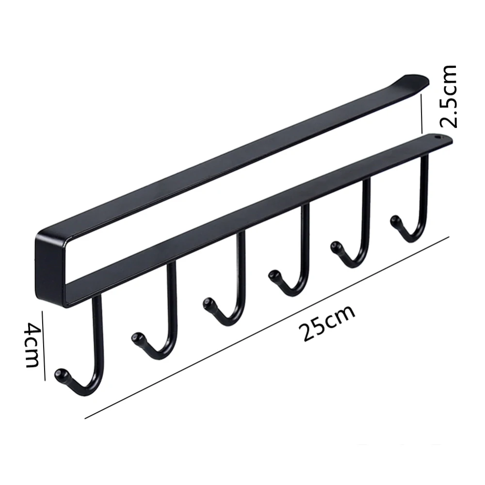 Многофункциональный держатель для кружек без гвоздей крючок под полкой вешалка