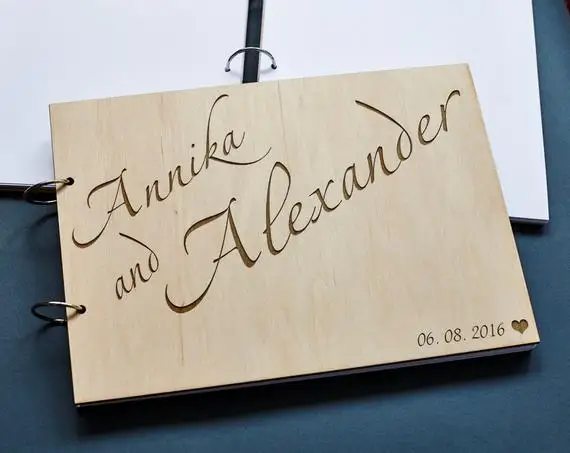 Индивидуальная надпись Гостевая книга для свадьбы А4 Книга в деревенском стиле