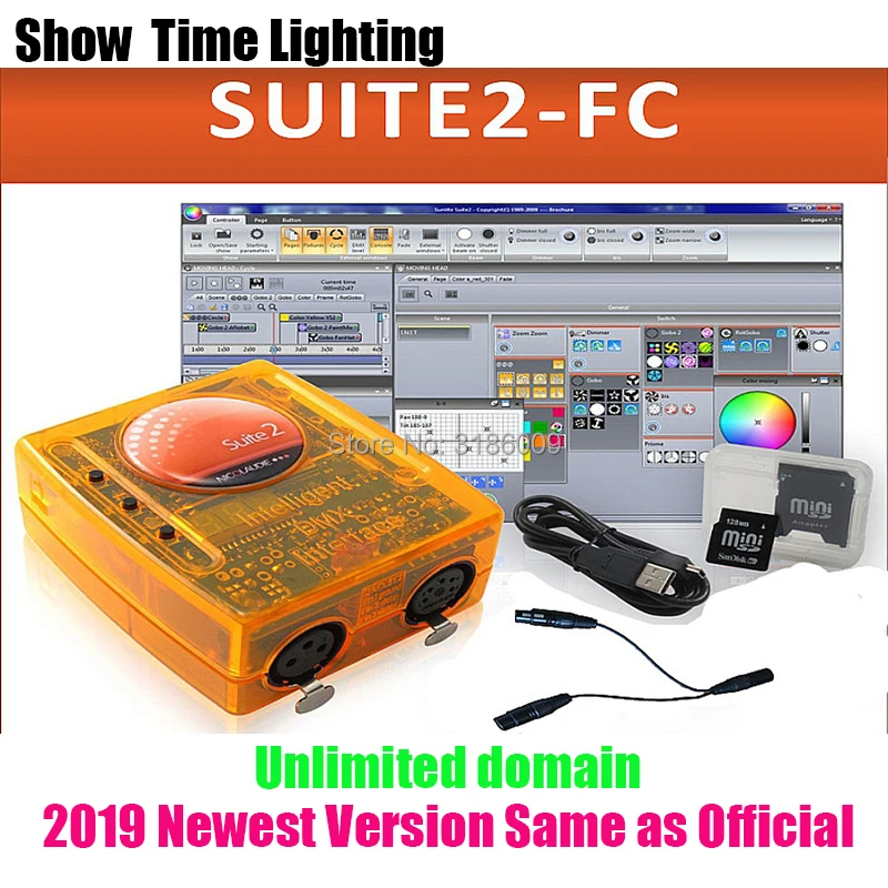Продвижение Sunlite Suite2 FC DMX USD контроллер имеет 1536 каналов pro для DJ партии