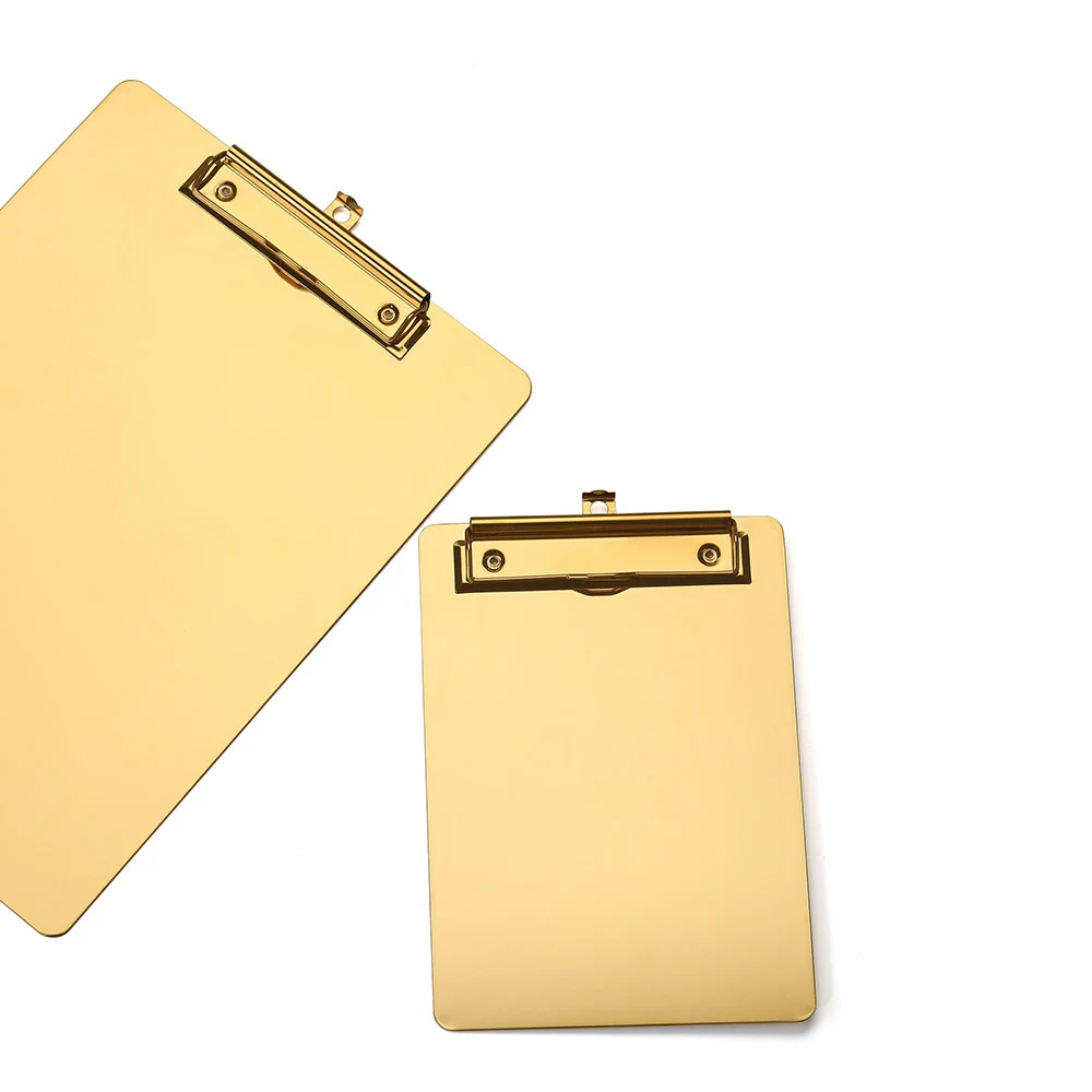 Органайзер для бумажного стола Золотая папка из нержавеющей стали Офисные