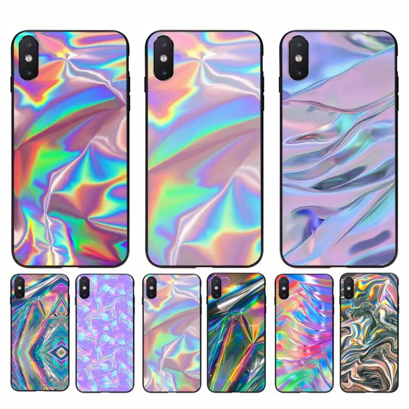 Чехол для телефона Motirunner rainbow с радужной голографикой iphone 11 Pro Max X XS MAX 6 6s 7 8 plus 5 5S 5SE
