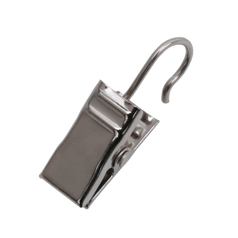 

6Pcs / Set Sturdy Curtain Hook Clips Home Accessories Durable Solid Iron Drapery Hook Metal Curtain Clip Household Supplies