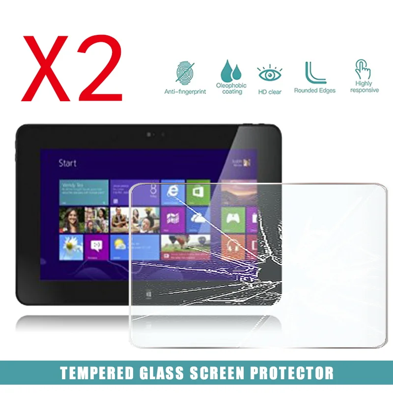 2Pcs Tablet Tempered Glass Screen Protector Cover for Dell Venue 10 Pro Tablet Computer Anti-Scratch Explosion-Proof Screen