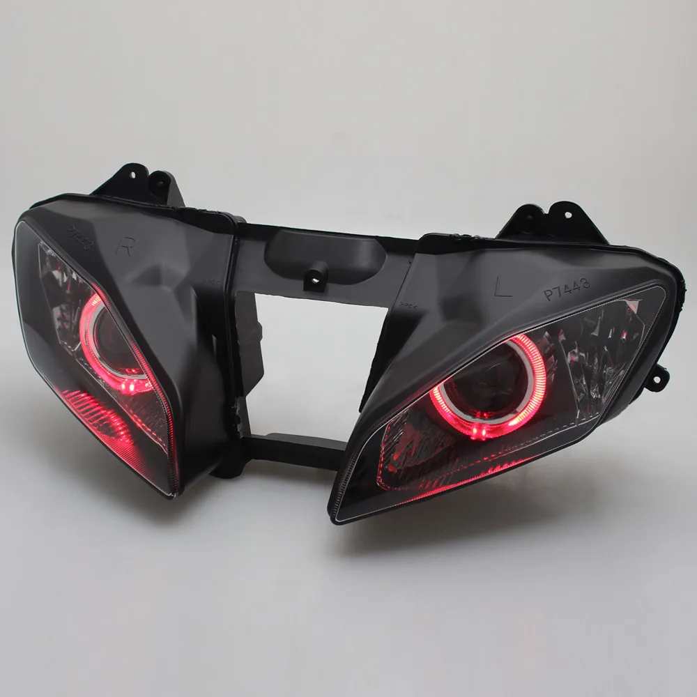 

For Yamaha YZF R6 2006-2007 Headlight HID Projector Conversion Headlamp LED Red Angel Eyes Assembly Custom Lighting Accessories