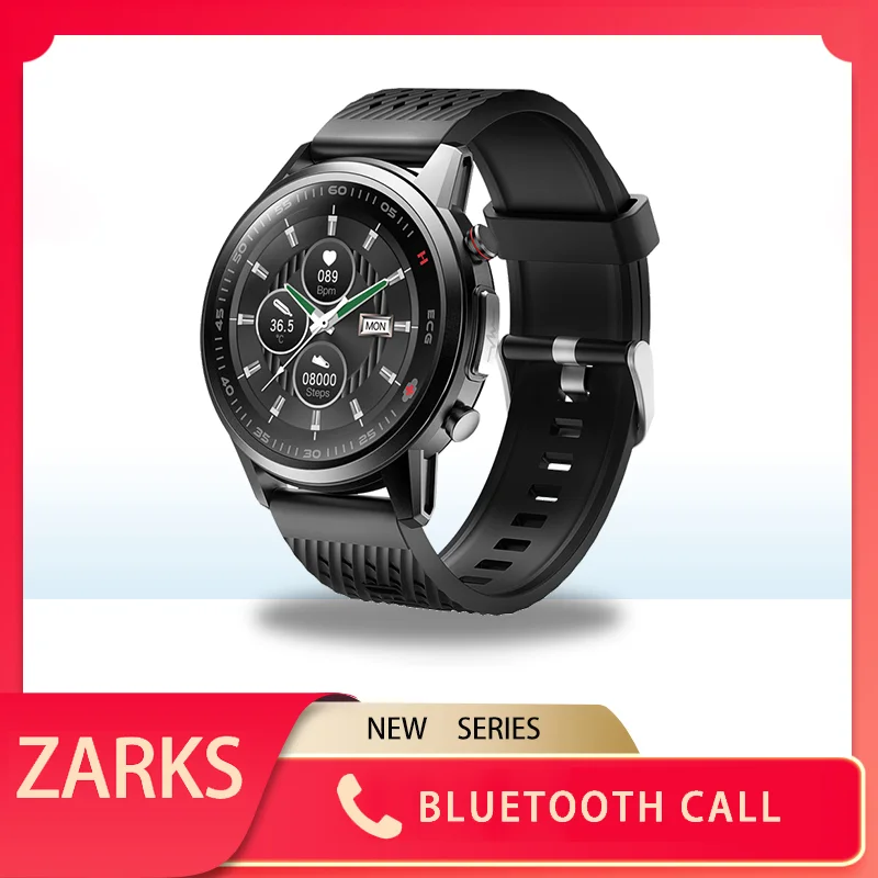 

ZARKS 2021 New F800 650 Nano Laser Therapy Smart Watch ECG&PPG Body Temperature Waterproof Men's Sports Fitness Fashion Watch