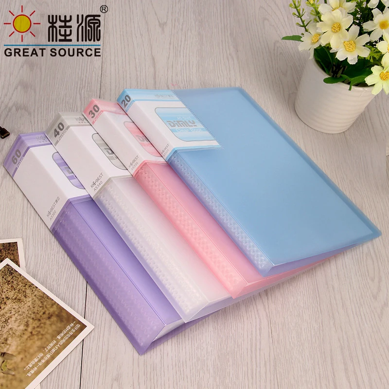 

A5 Presentation Book 30 Transparent Pockets Display Book Project Folder Fancy Color W165*L225mm ( 6.5" * 8.86")(2PCS)