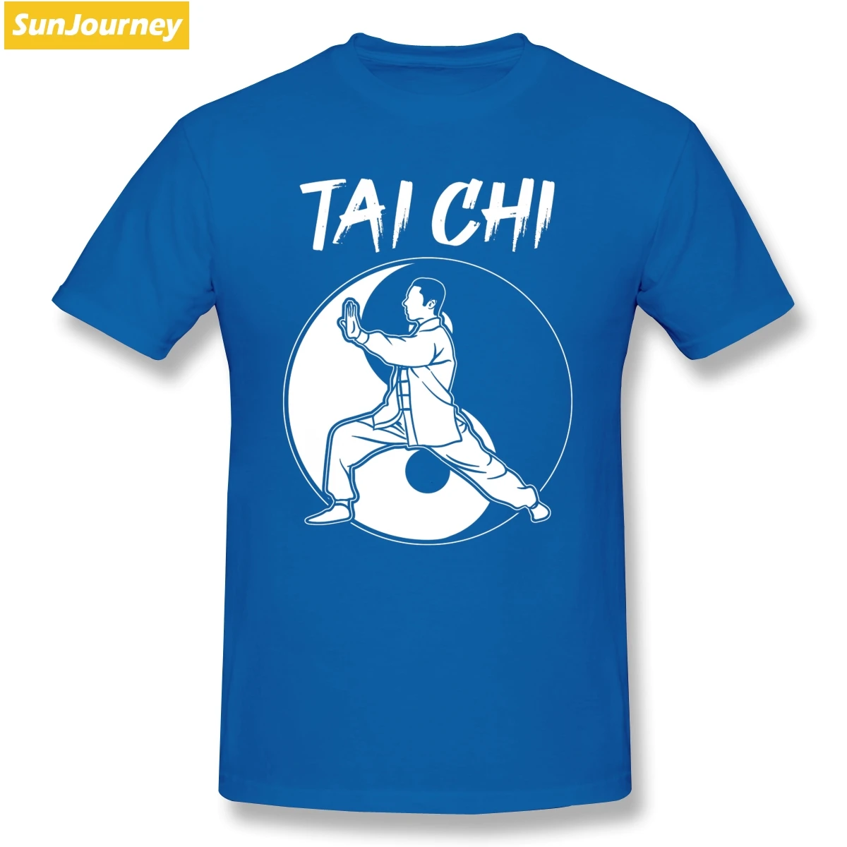 Тай Чи &quot ушу &quotДля мужчин футболка размера плюс хлопчатобумажная с круглым