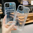 Модный прозрачный чехол для телефона с градиентным лазерным рисунком сердца для iPhone 11 13 12 Pro Max Mini X XS XR 7 8 Plus, противоударный бампер