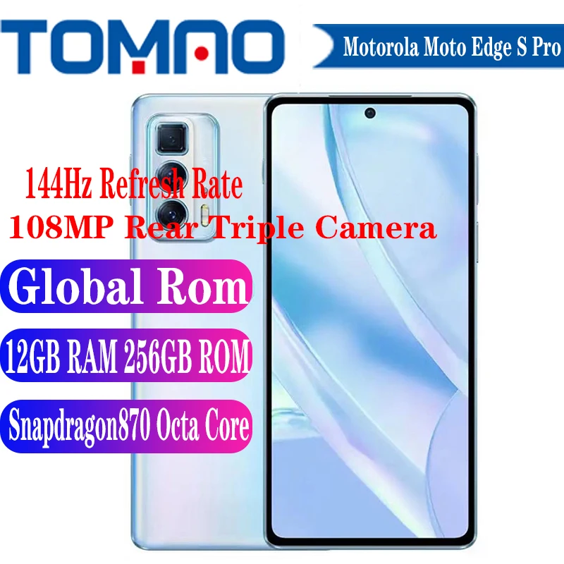 Global Rom Смартфон Motorola Moto Edge S 20 Pro 5G Snapdragon 870 8 ГБ 12 ОЗУ 128 256 ПЗУ 6 7 дюйма 144 Гц 108 МП