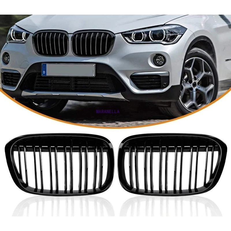 

Решетки для переднего бампера BMW X1 F48 F49 2016-IN XDrive, двойная линия, M Look 51117383363 51117383364