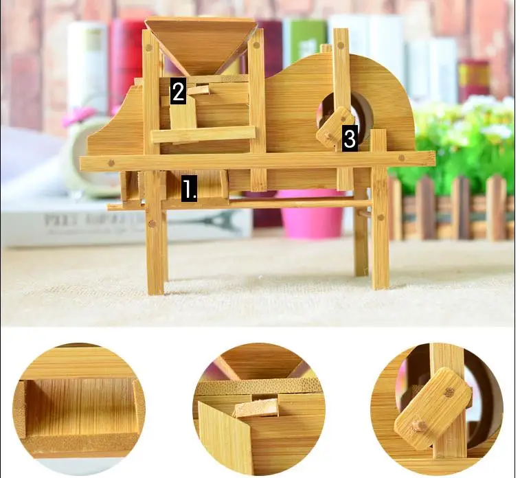 Rural valley fan Nostalgic bamboo and wood products windmill model furniture ornaments crafts table decoration home artwork | Дом и сад