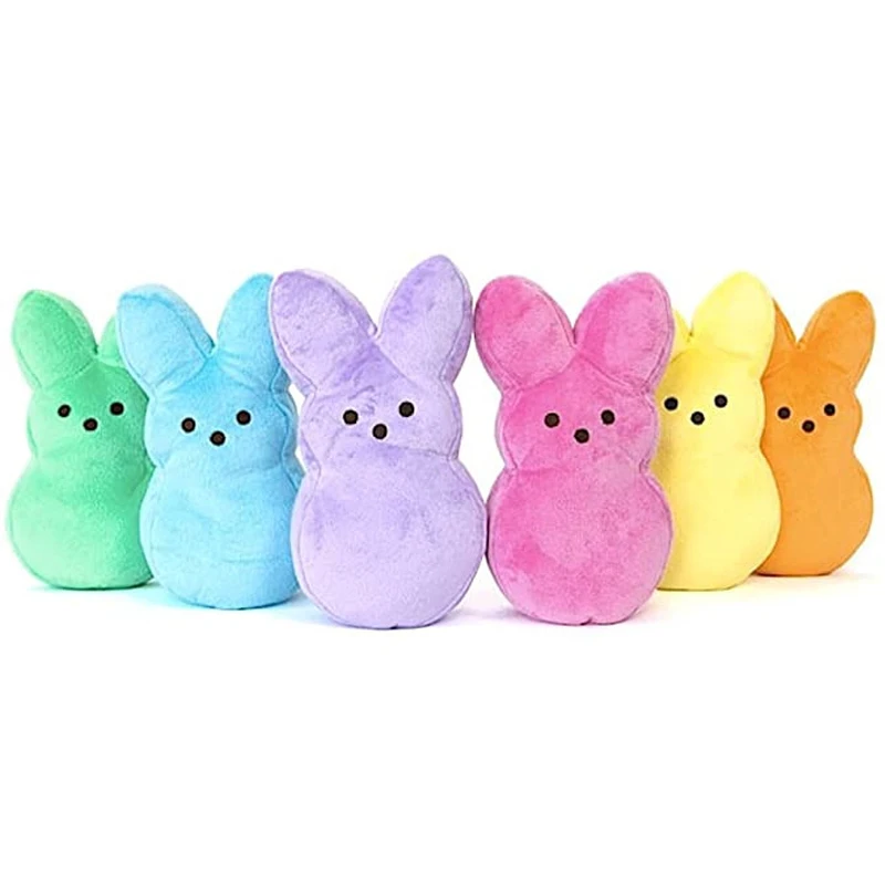 

15cm Easter Rabbit Peeps Plush Toys Lovely Bunny Peeps Rabbit Doll Simulation Stuffed Animal Pillows Kids Children Gifts