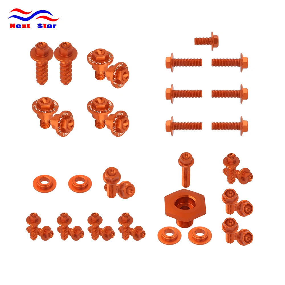Алюминиевый оранжевый винт для заднего переднего крыла мотоцикла радиационное