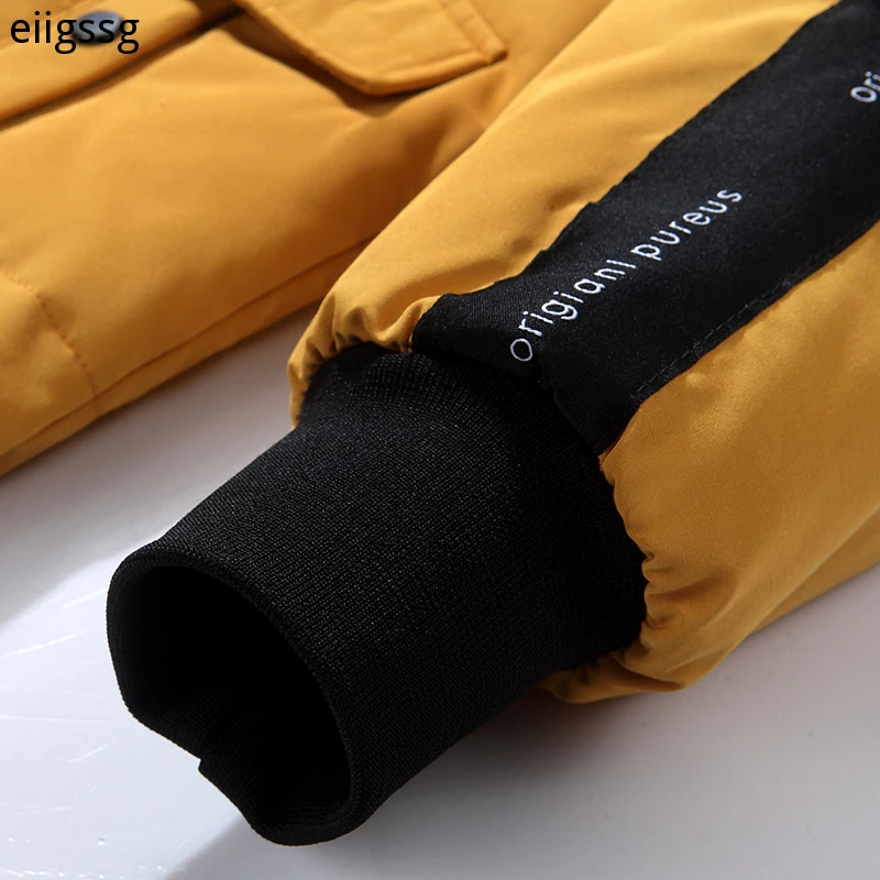 2021 Teens New Winter Men's Down Jacket Stylish Male Down Coat Thick Warm Man Clothing Brand Men's Apparel Warm Parka 1910