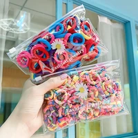 50pcsbag children cute candy cartoon solid rubber bands girls lovely elastic hair bands kids sweet hair accessories