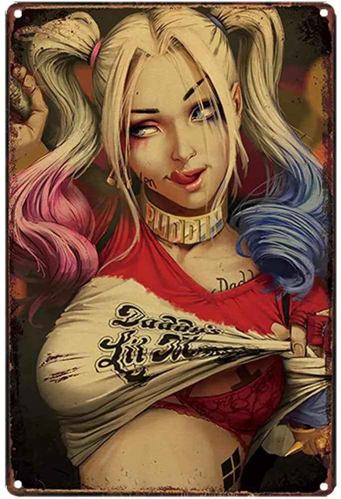 

Comic Girl Retro Metal Tin Sign Plaque Poster Wall Decor Art Shabby Chic Gift