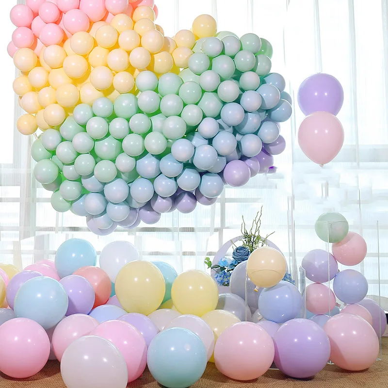 

200pcs 5 inch Macaron Latex balloons Round Thickening Wedding Birthday Decoration Baby Shower Girl Birthday Party Helium Balloon