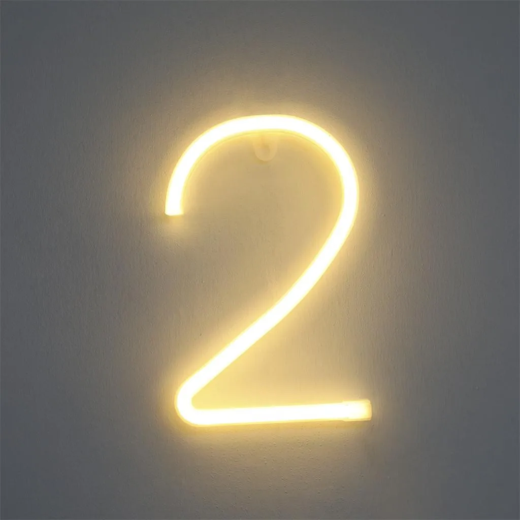 3D LED Night Lamp 0-9 Digital Marquee Sign Alphabet Light Standing Hanging Indoor Decor Wedding Party | Лампы и освещение