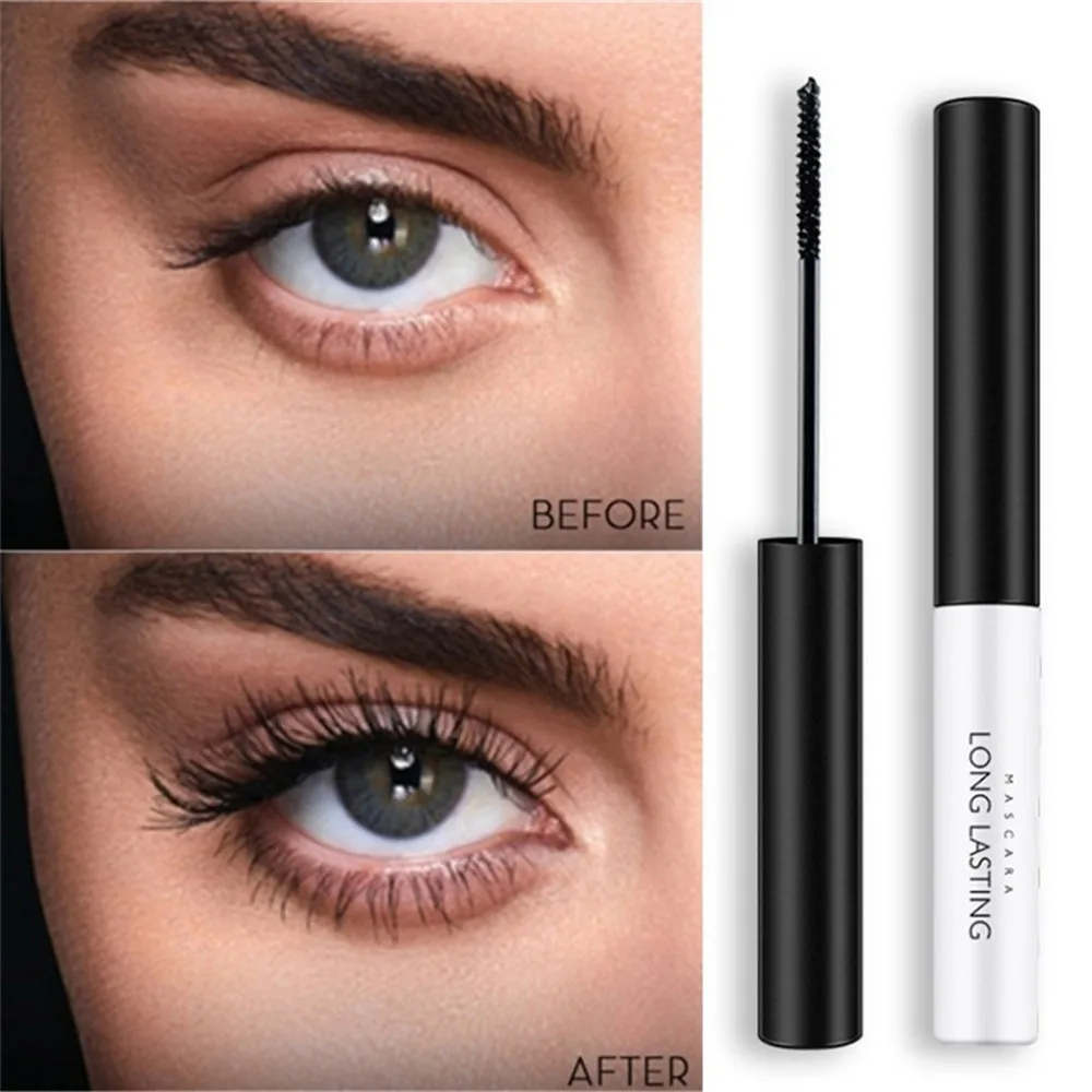 

3D тушь для ресниц, черная длинная силиконовая кисть, Удлиняющая Тушь для ресниц водостойкий макияж, косметика для глаз