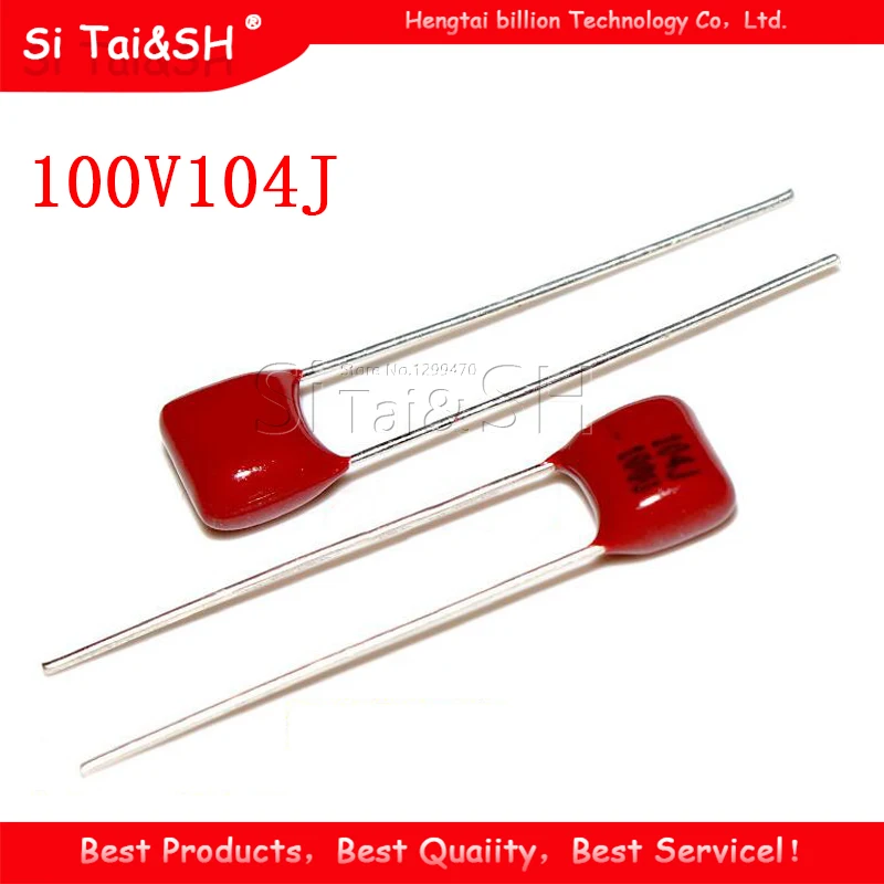 20 шт 100V104J шаг 5 мм 100NF 0 1 мкФ 100V 104 CBB полипропиленовый пленочный