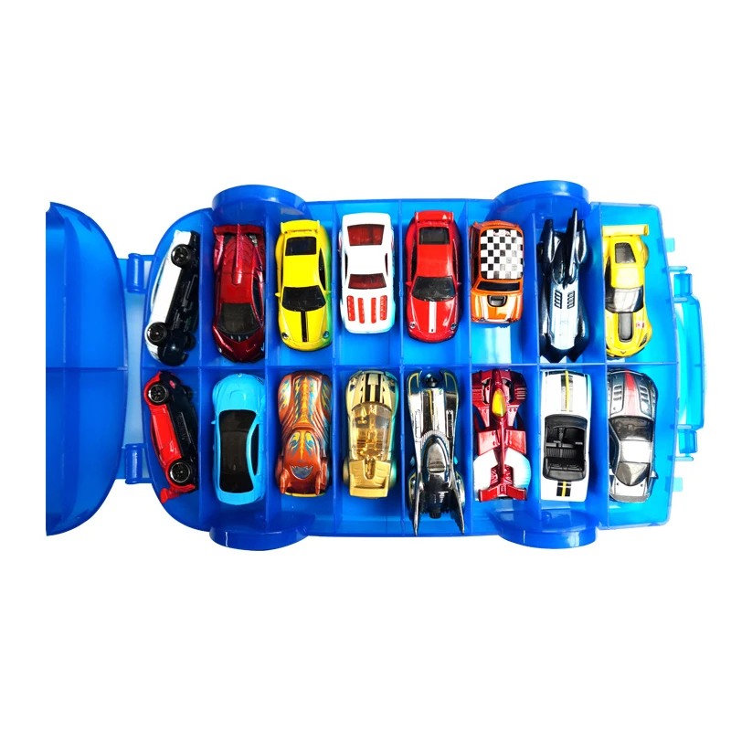 Переносная пластиковая коробка для хранения Hot Wheels модель 16 автомобилей литые