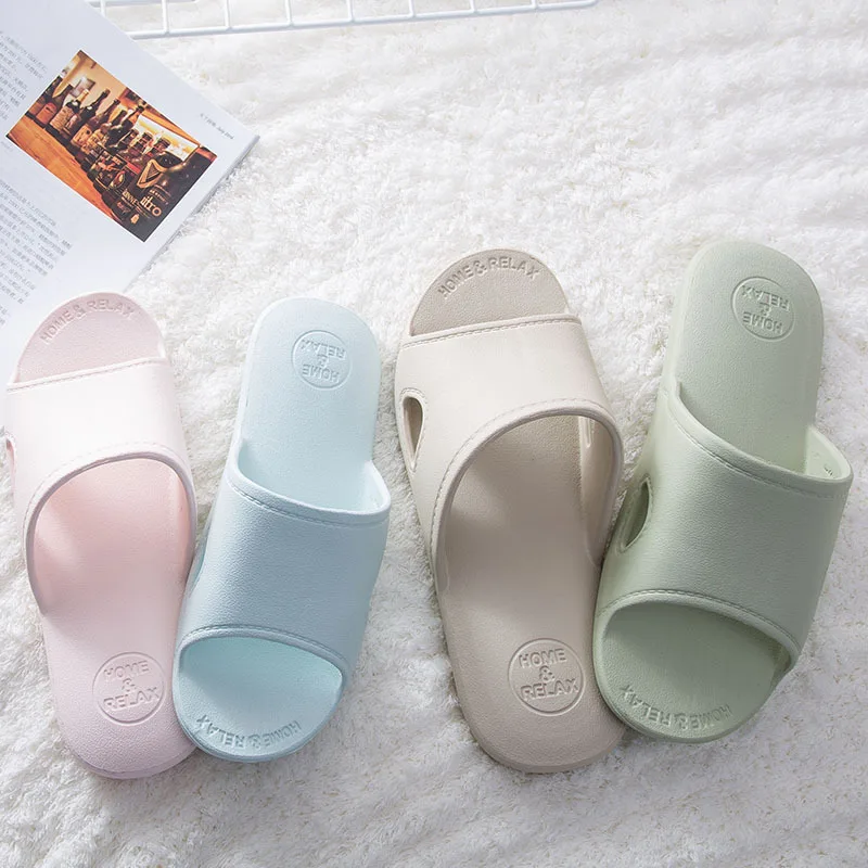

Simple summer high elastic air cushion rubber and plastic sandals indoor home couples men's and women's slippers