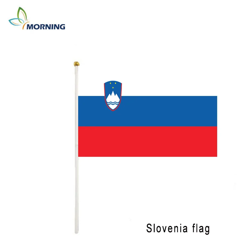 

MORNING10pcs small 14*21 cm Slovenia small flag