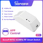 Wi-Fi-коммутатор Itead Sonoff RF R3, 433 МГц, работа по расписанию через eWeLink, работает с Alexa, Google Home, IFTTT
