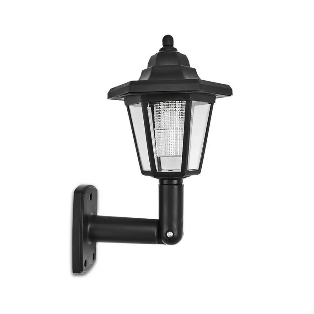 

Solar Hexagonal Palace Lamp LED Wall Light White Path Way Landscape Lighting Mount Lamp Outdoor Wall Garden F7U3