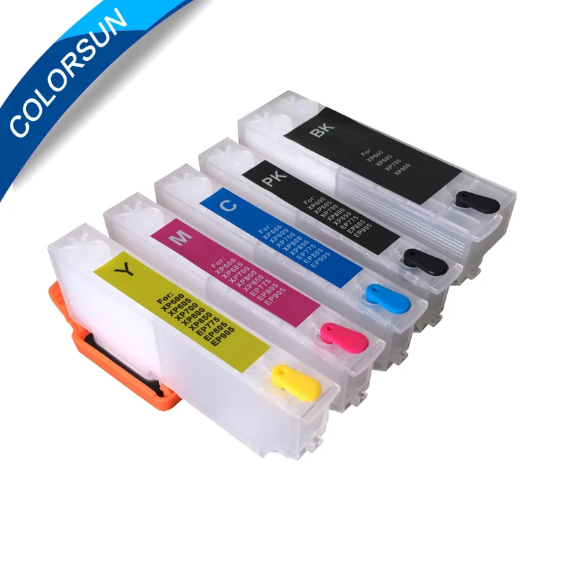 Многоразовые чернильные картриджи для Epson XP600 XP700 XP800 XP510 XP610 XP710 XP620 XP820 картридж с