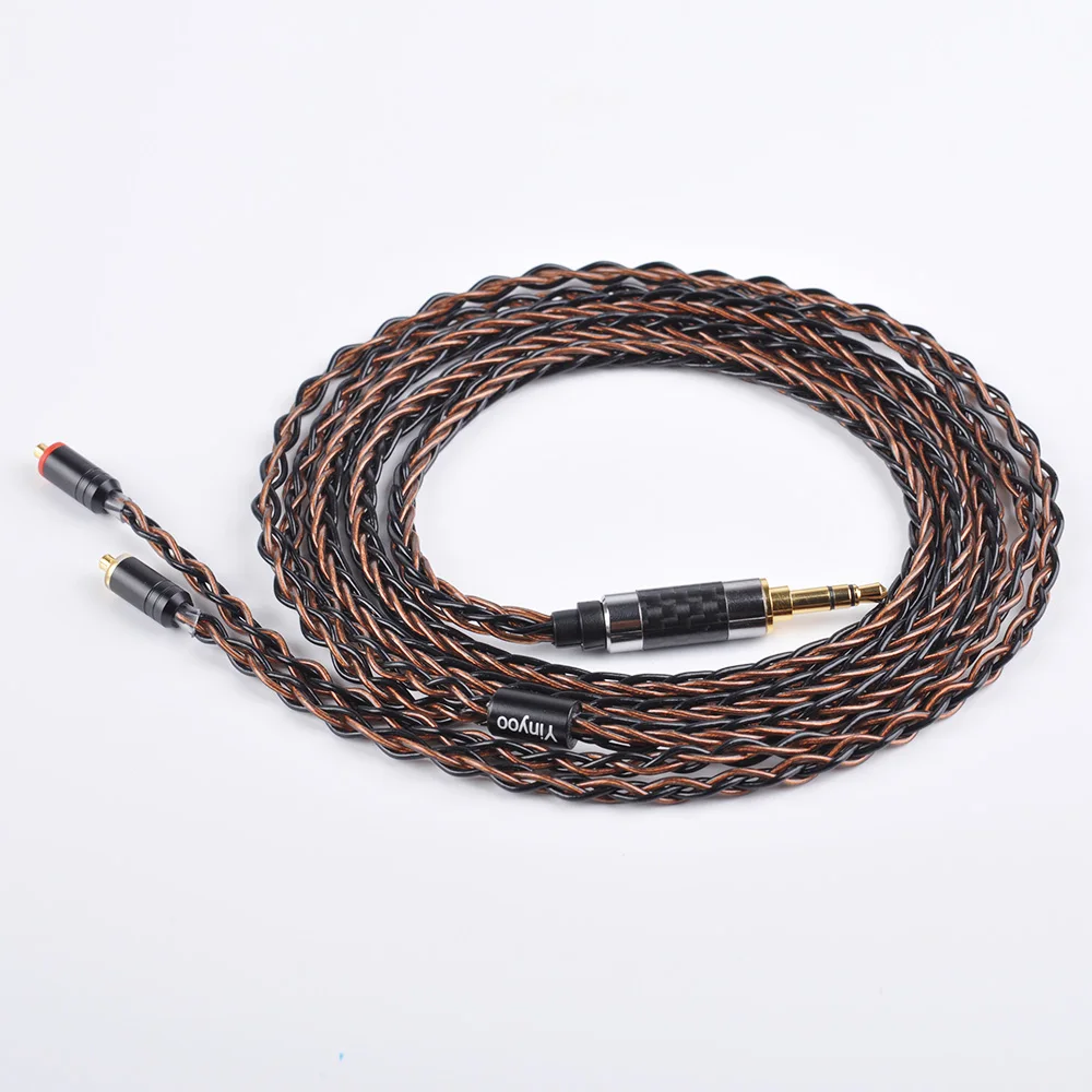 Yinyoo 3,5/4,4/2,5 мм сбалансированный MMCX для Shure SE215 se535 se846 2Pin 8 ядер посеребренный кабель для наушников для ZS10 AS10 ZSN для TRN