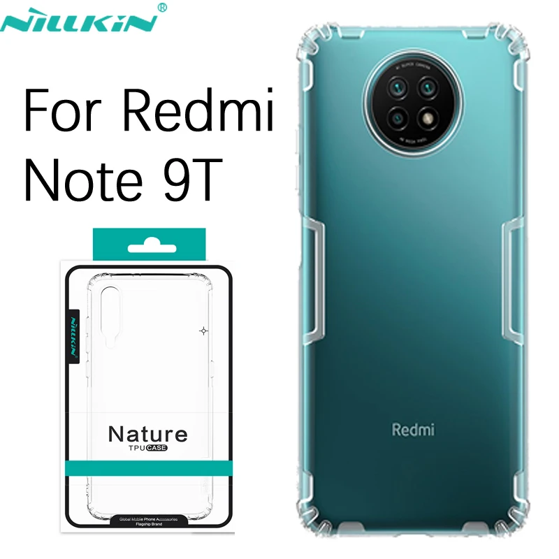 Для Xiaomi Redmi Note 9T чехол Nillkin из серии Nature прозрачный мягкий для телефона TPU Защитный