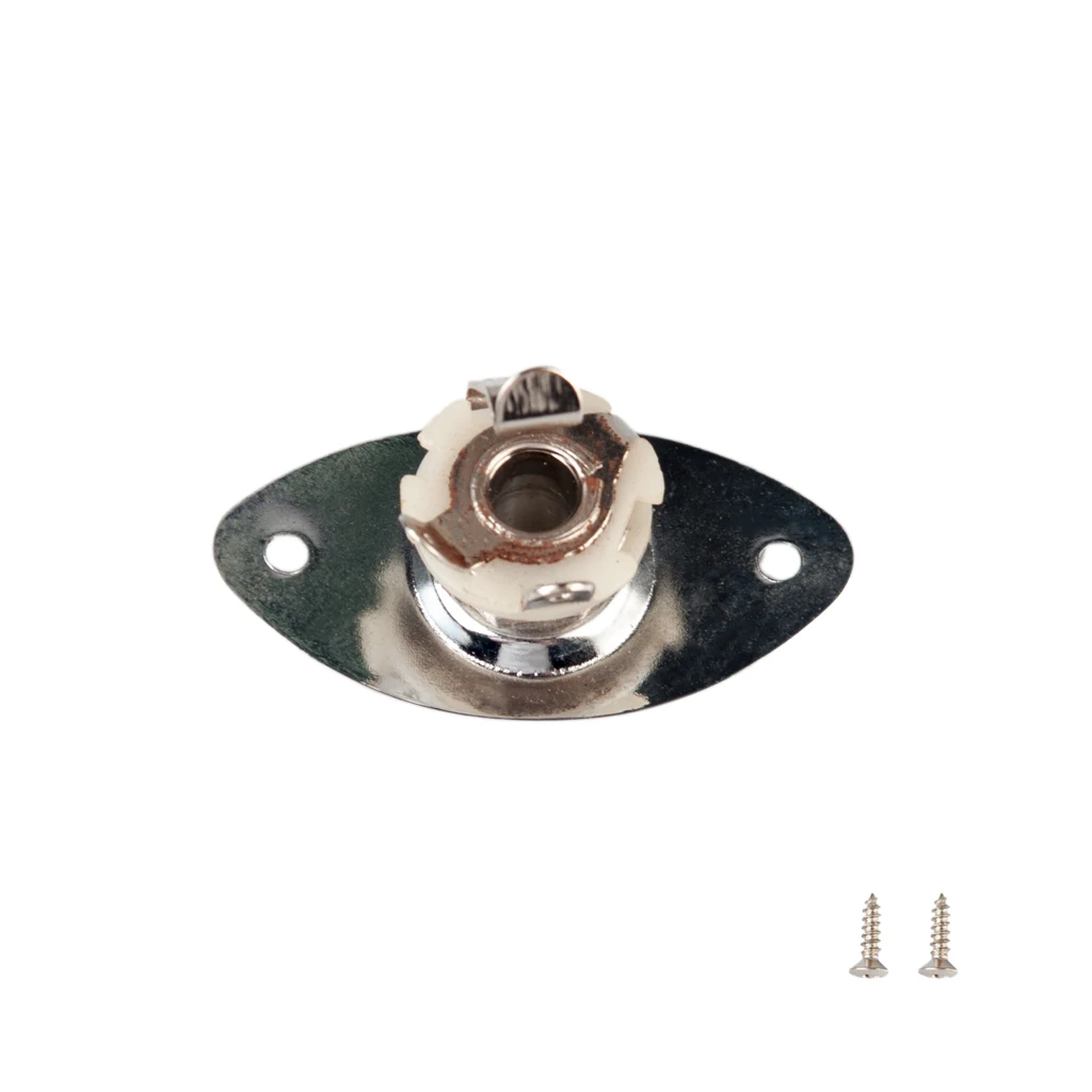 Гитарный разъем 1/4 &quot6 35 мм Выходная Входная розетка крышка с 2 крепежными винтами