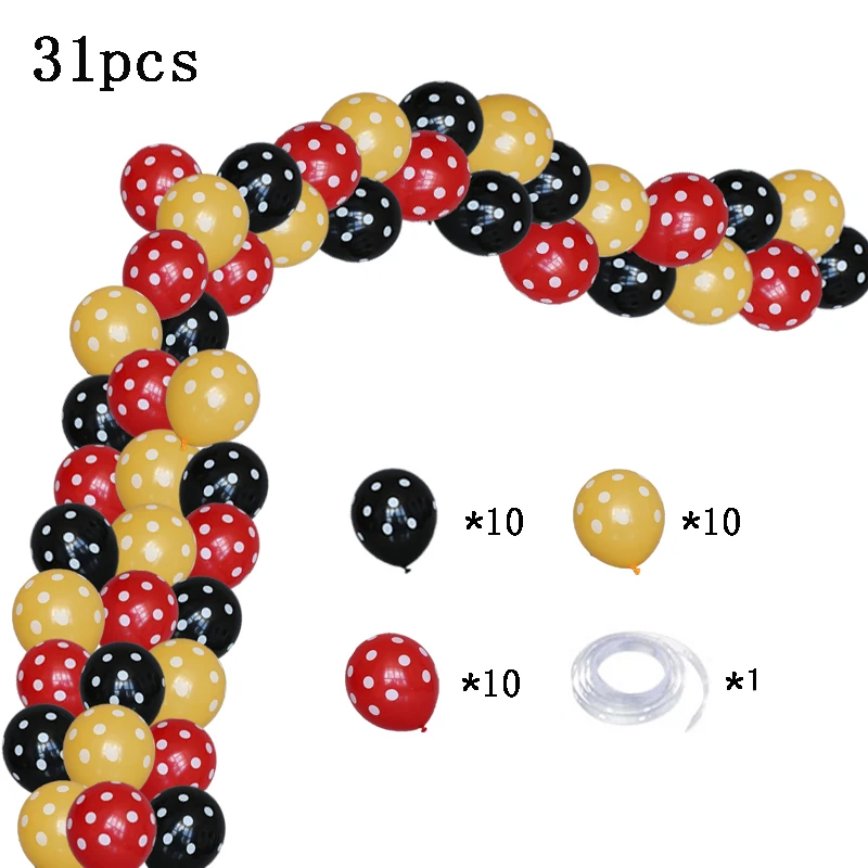 Micke mouse день рождения вечеринка латексные воздушные шары или аксессуары для